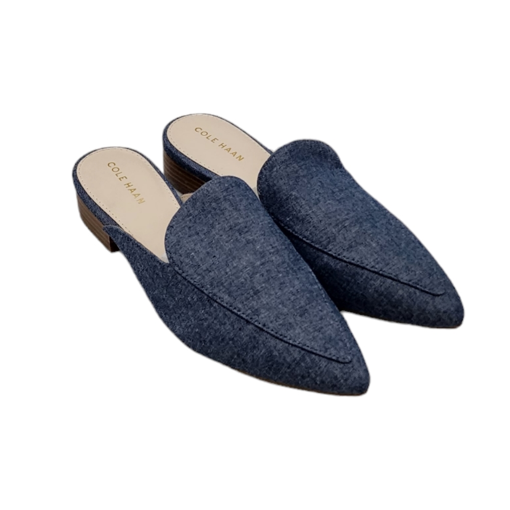 COLE HAAN Chambray Denim Piper Mule Shoes 5.5 Pointy-toe Slip On